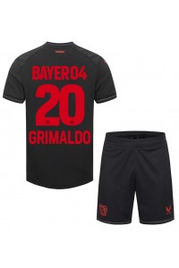 Fotbalové Dres Bayer Leverkusen Alejandro Grimaldo #20 Dětské Domácí Oblečení 2023-24 Krátký Rukáv (+ trenýrky)